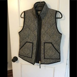 J. crew herringbone puffer vest size S EUC
